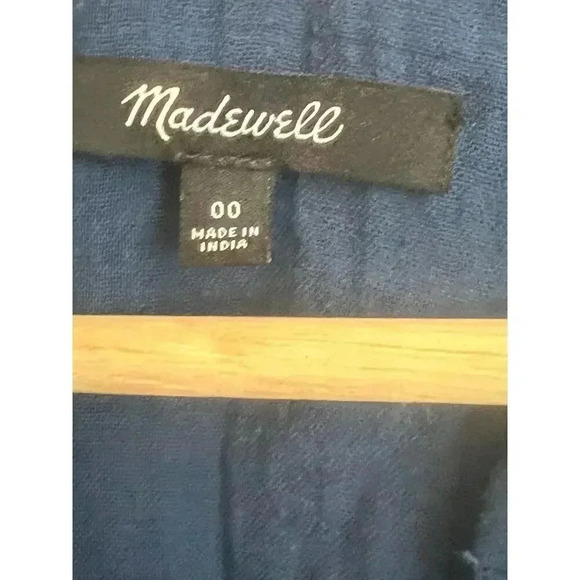 madewell jumpsuit organic 100% cotton coastal blue size 00 - Picture 7 of 10